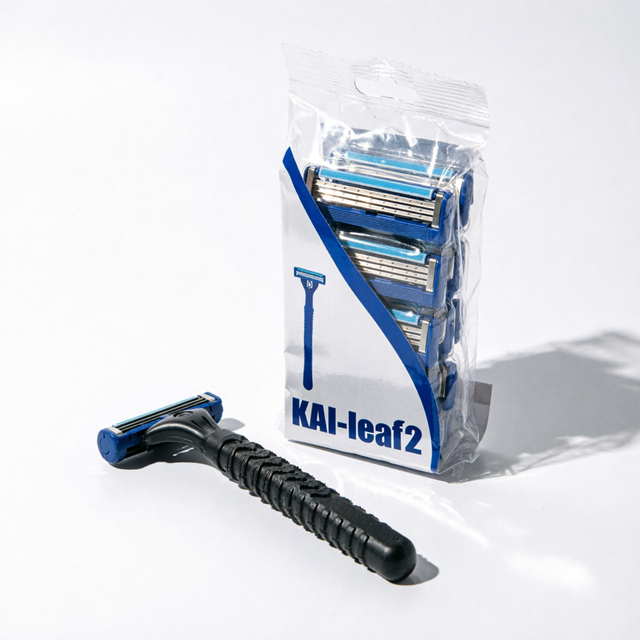 KAI Leaf2 Razor 10-Pack Dual Blade For Daily Skin Care All Skin Types