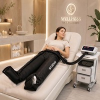 Unité de thérapie par compression d'air certifiée CE, couvrant entièrement le bas du corps, avec pantalon de compression pour la thérapie de drainage lymphatique