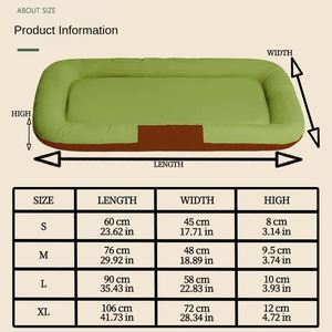 Cama Moderna Personalizada para Perros y Gatos, Colchón Rectangular Impermeable para Mascotas, Anti-Manchas, Lavable a Máquina, Base Antideslizante, para Todas las Estaciones - Product Image 3