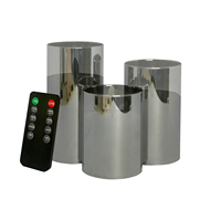Lampe à bougie en verre LED rechargeable par USB, télécommande, couleur de flamme ambre, décorations de Noël, bougies, ensembles de cadeaux de mariage