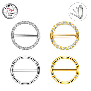 Piercing <span class=keywords><strong>de</strong></span> pezón hexagonal unisex <span class=keywords><strong>de</strong></span> titanio ASTM-F136 con circonita sexy G23, joyería <span class=keywords><strong>de</strong></span> piercing <span class=keywords><strong>de</strong></span> moda al por mayor - Product Image 3
