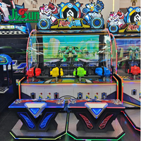 Machine de jeu d'arcade mobile de tir à 4 joueurs, à monnayeur, avec marteau et éclairage LED, équipement de divertissement pour parc d'attractions