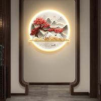 Nouveau Design Direct Usine Paysage Led Lumière Peinture Acrylique Uv Impression 3D Wall Art Peinture Led Wall Light