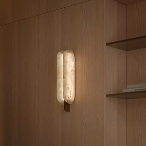 Minimalist Modern Natural Spanish Marble Wall <b>Lamp</b> Led 100V 240V For Entryway Living Room Bedroom <b>Study</b> Hallway Hotel Corridor - Product Image 2