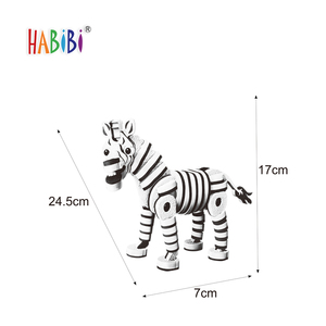 New 2025 <span class=keywords><strong>Zoo</strong></span> 3D Câu Đố Ghép Hình Ngựa Vằn Hươu Cao Cổ 3D Câu Đố 230 Pcs - Product Image 2