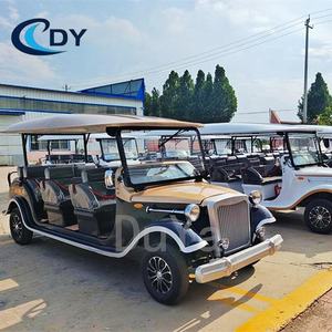 Voiture de tourisme électrique classique de qualité supérieure à 8 places Voiturette de golf vintage de luxe pour parcs à thème avec certificats CEE et DOT - Product Image 4