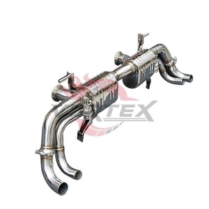 ท่อไอเสีย Vortex SS304 Valvetronic สำหรับ Audi R8 V10 5.2L ปี 2018-2023 ระบบ Catback เพิ่มสมรรถนะ พร้อมท่อ X-Pipe และปลายท่อแบบ Exotic Racing Muffler - Product Image 3