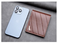 Dompet Pendek Lipat Dua Multi-Kartu Pria, Kulit PU Modis Bermotif Geometris, Ringan dan Sederhana, dengan Lapisan Poliester