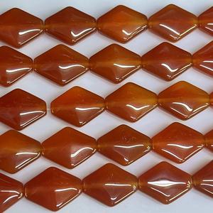 Tamaño grande Shape18X23mm Calcedonia roja Ágata Rómbico Diseño cuadrilátero Joyería de moda y extravagante Aproximadamente: 16 piezas/STR - Product Image 1