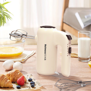 Netmego Handheld Electric Egg Beater 5 Speed Adjustable Cream Whipper For Baking Stirring Mixing With Wire Whip Accessory - Product Image 2