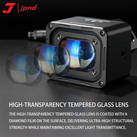 Projecteur avant de moto JPAD J1S-F 12V-15V 120W, lumière halo 6 couleurs, LED de haute qualité, super lumineux, étanche IPX8, en aluminium