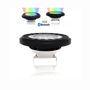 หรี่แสงได้ RGB ฟันสีฟ้าควบคุม AR111โคมไฟ G53นำแสงจุด13W IP67กันน้ำกลางแจ้งภูมิทัศน์ PAR36โคมไฟ