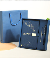 Agenda quotidien 2027 A5 en cuir PU, avec rabat enveloppe, boucle magnétique carrée, couverture rigide, agenda daté, journal, logo personnalisé