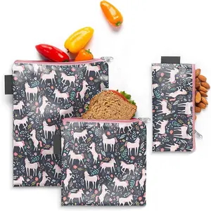 Simple Modern Reusable Snack Bags for Kids Food Safe BPA Free Phthalate Free Polyester Zip Pouches