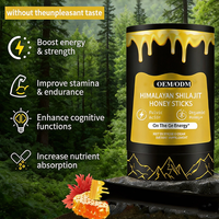 Bâtonnets de miel Shilajit, pur, naturel, d'origine himalayenne, acide fulvique, minéraux, soutien immunitaire