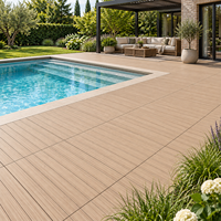 Panneau de terrasse modulaire composite d'extérieur avec structure en acier galvanisé et piétement de support réglable