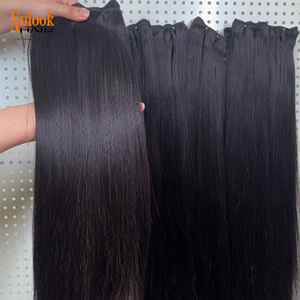 Оптовые поставщики необработанных индийских волос, натуральные волосы с сохраненной кутикулой для наращивания, двойной слой, недорогие человеческие волосы для наращивания - Product Image 2