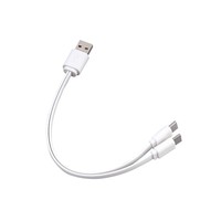 Répartiteur USB 20 cm, 4x câbles de charge USB C |   Chargez 4 appareils en même temps |   Design de nouilles plates | 2A Noir/Blanc OEM accepté