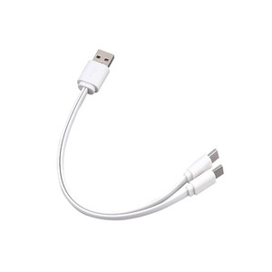 Répartiteur USB 20 cm, 4x câbles de charge USB C |   Chargez 4 appareils en même temps |   Design de nouilles plates | 2A Noir/Blanc OEM accepté - Product Image 3