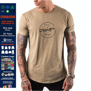 JL0801C all'ingrosso cotone 95% 5% Spandex smerlato orlo Slim Fit personalizzato stampa il tuo Logo maglietta da <span class=keywords><strong>uomo</strong></span> Fitness <span class=keywords><strong>palestra</strong></span> - Product Image 1