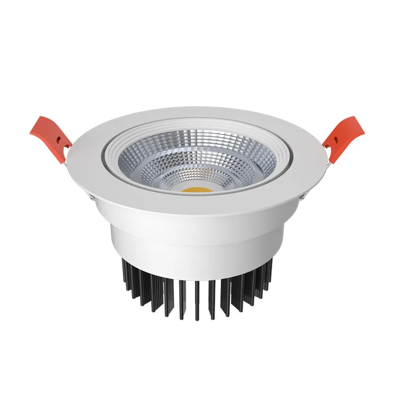 IP44 AC85-265V recessed cob dimmable led ceiling downlight 3" 4" 1W 7w 9w 12w 15w with junction box