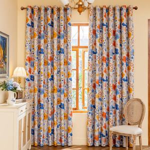 Rideaux imprimés occultants complets à motif de dessin animé moderne Simple nordique pour chambre et salon Format de printemps pour hôtels - Product Image 3