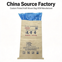 Sacs en papier kraft composite HDPE et PP tissé sur mesure pour l'emballage de produits chimiques, avec des sacs intérieurs en plastique de qualité alimentaire