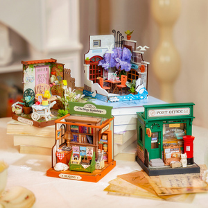 Robotime Rolife Perfect Gift DIY Miniature House DS037 Century <strong>Post</strong> <strong>Office</strong> Model Kit 3D Wooden Puzzles - Product Image 5