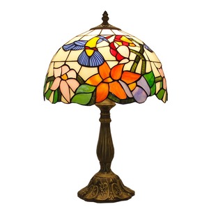 <span class=keywords><strong>Lampe</strong></span> de table Jiyuanlux de 8 pouces de style <span class=keywords><strong>Tiffany</strong></span> en verre teinté, abat-jour <span class=keywords><strong>papillon</strong></span> tournesol, <span class=keywords><strong>lampe</strong></span> de lecture de bureau, <span class=keywords><strong>lampe</strong></span> de table pour la maison - Product Image 4