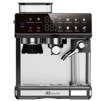 Cafetera Espresso Anbolife de 20 Bares con Molinillo Integrado, Cafetera Todo en Uno, Preparación Silenciosa, Diseño Compacto