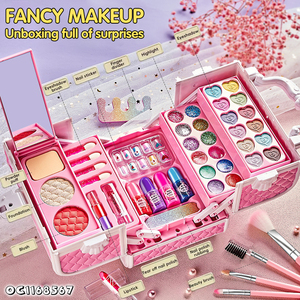 Powder Blusher Box Eye Shadow Nail Gel Polish Kit <strong>Girls</strong> Items Toy <strong>Beauty</strong> Salon Make up Makeup Sets Full Box Toy for Wholesale - Product Image 3