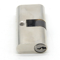 Cylindre de serrure de porte à mortaise ovale double ouverture de 70 mm avec 3 clés normales en laiton