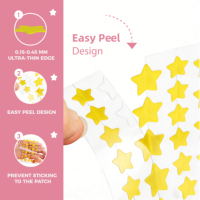 Patchs Hydrocolloïdes Éclatants pour l'Acné et les Imperfections en Forme d'Étoile et de Cœur, Soin des Boutons du Visage et des Mains, Sans Cruauté Animale