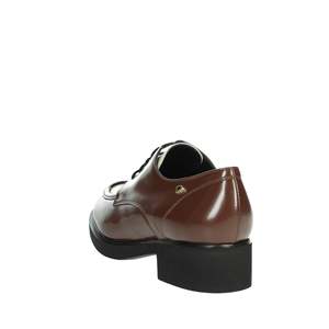 Zapatos de Vestir de Cuero Marrón Oxford para Mujer Donna Serena, Tacón de 39 cm - Product Image 2