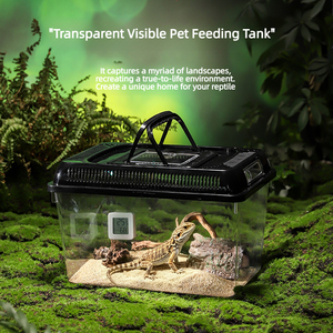 Caja de Cría Transparente de Plástico para Reptiles, Insectos, Peces, Tortugas y Lagartos con Tapa, Hábitat Ecológico Doméstico - Product Image 1