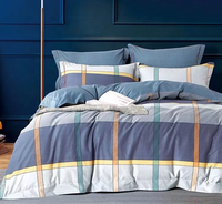 Ensemble de housse de couette 100% coton 200TC 300TC, motif imprimé numérique personnalisé, draps de lit