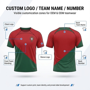 Envío <span class=keywords><strong>Gratis</strong></span> Camisetas de Fútbol Personalizadas Ligeras <span class=keywords><strong>para</strong></span> Adultos Unisex Tallas Grandes 100% Poliéster de Secado Rápido Corte Regular Cuello Redondo - Product Image 5