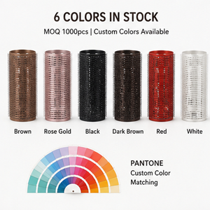 Bigoudis auto-agrippants en aluminium OEM personnalisés, bigoudis à <span class=keywords><strong>velcro</strong></span> double couche pour un coiffage professionnel en salon et un volume accru - Product Image 4