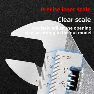 Juego de llaves hexagonales ajustables de acero al carbono con mango ergonómico de plástico inyectado, herramientas manuales universales cromadas para reparación OEM de 6, 8, 10 y 12 pulgadas - Product Image 4