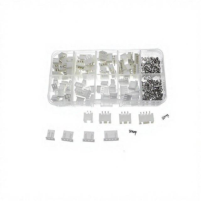 230PCS/250PCS 2P3P4P XH2.54mm Pitch Terminal Kit Housing JST Connector White/Silver Plastic Box