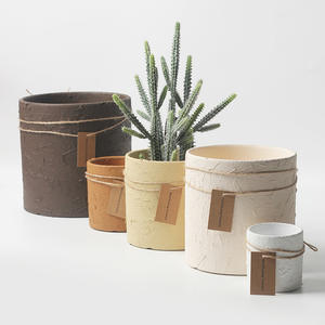 Pots de fleurs en céramique de style nordique pour plantes succulentes, design minimaliste moderne, trou de drainage, inspiration vintage unique - Product Image 2