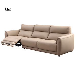 Sofá reclinable de Cine de lujo Reposacabezas ajustable y reposabrazos Sofá reclinable de respaldo alto Sofá de cuero para hotel y Villa - Product Image 6
