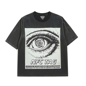 T-shirts pour hommes à manches courtes imprimés vintage, de haute qualité, épais, prix d'usine pour le dropshipping - Product Image 5