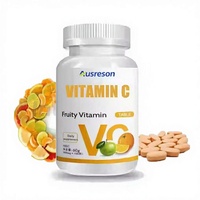 Tabletas Masticables de Vitamina C Liposomal Ausreson OEM, Mejoran la Elasticidad de la Piel, Suplemento de Oligoelementos, Tabletas de Vitamina C