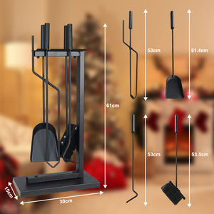 Оптовая продажа, высокое качество, набор из 5 предметов, инструменты для камина, инструменты для камина, аксессуары - Product Image 2