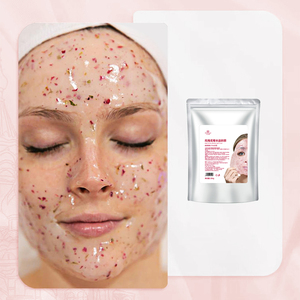 Masque facial en poudre de pétales de rose OEM 250g, blanchissant, au collagène, soin de la peau, format voyage, pour peaux sensibles - Product Image 1