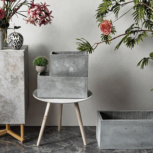 Hình Chữ Nhật Sợi Xi Măng Trong Nhà/Ngoài Trời Vườn Trồng Tối Giản Lọ Hoa Cho Nhà Hoặc Khách Sạn Cho Hoa Nhân Tạo - Product Image 2