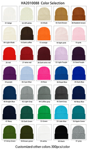 60 Màu Sắc Beanies Nhà Sản Xuất Biểu Tượng Tùy Chỉnh Thêu Mùa Đông Đan Mũ Beanie - Product Image 5