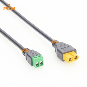 Amass XT60 母头转 2 针无焊螺丝端子适配器电缆 18AWG，适用于机器人储能太阳能控制模型 - Product Image 3