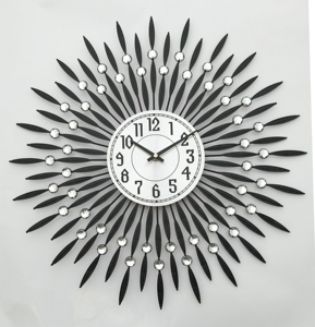 Rose Gold Art Peacock Modern Quartz Large Size Metal Wall <b>Clock</b> - Product Image 2